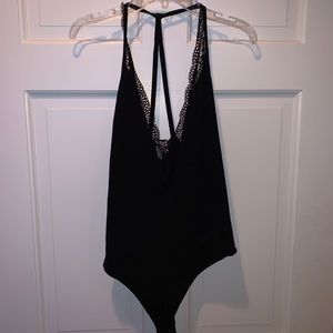 Black Plunge Bodysuit